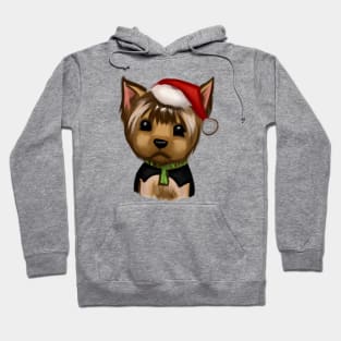 Cute Yorkshire Terrier Drawing Hoodie